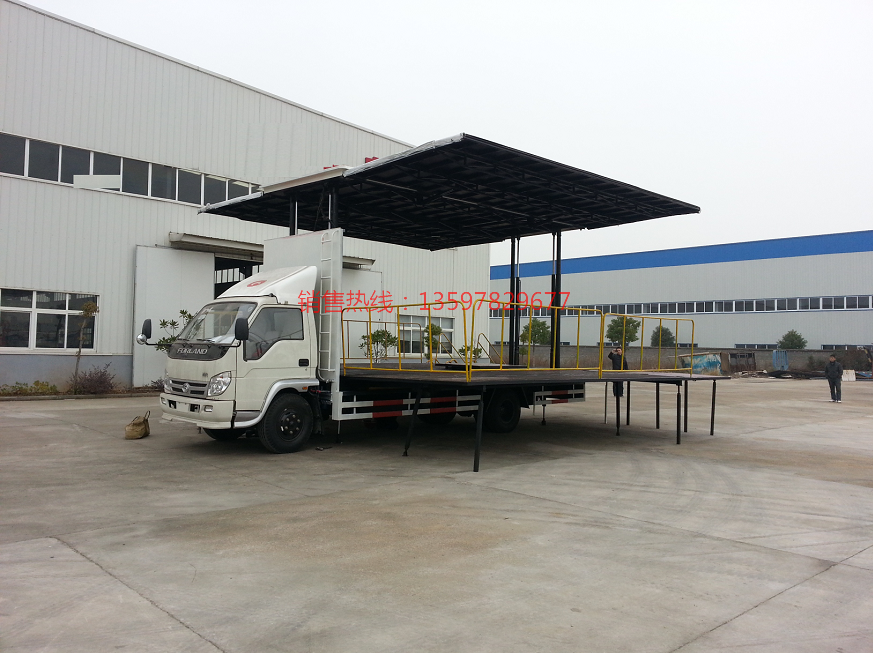 福田祥銳36㎡舞臺車（三面展開）